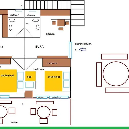 公寓 Bura & Jugo, Cres, Without Stress 茨雷斯